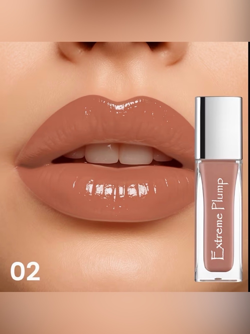 Nude Brown Lip Gloss - Hydrating Shine